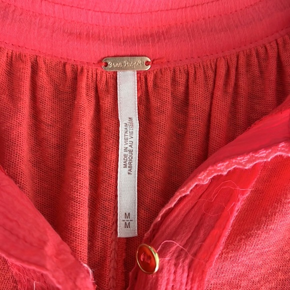 FREE PEOPLE Low down cotton/linen henley - Picture 5 of 10